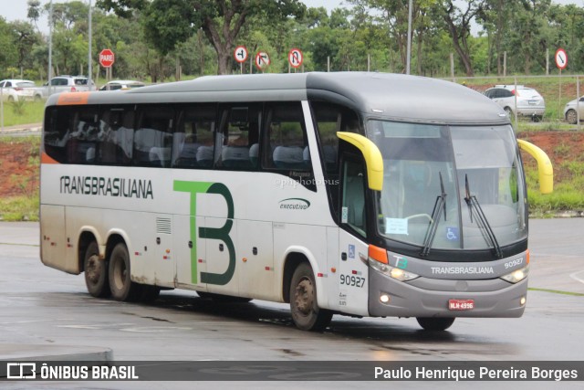 Transbrasiliana Transportes e Turismo 90927 na cidade de Brasília, Distrito Federal, Brasil, por Paulo Henrique Pereira Borges. ID da foto: 10827950.