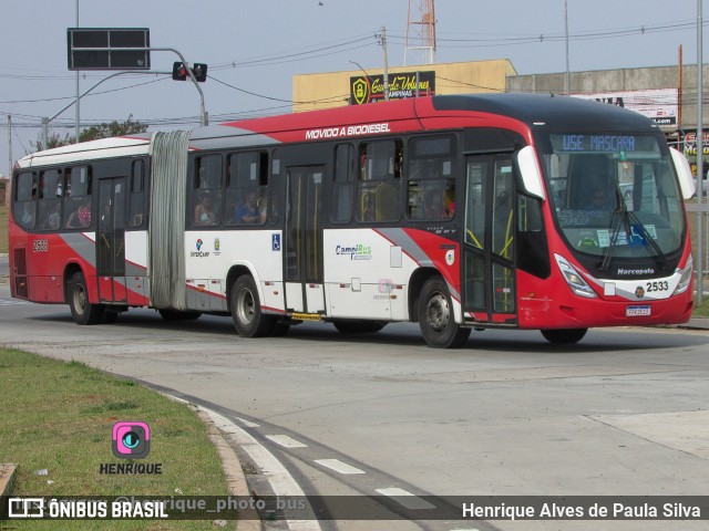 Expresso CampiBus 2533 na cidade de Campinas, São Paulo, Brasil, por Henrique Alves de Paula Silva. ID da foto: 10826141.