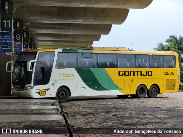 Empresa Gontijo de Transportes 12805 na cidade de Uberlândia, Minas Gerais, Brasil, por Anderson Gonçalves da Fonseca. ID da foto: 10827296.