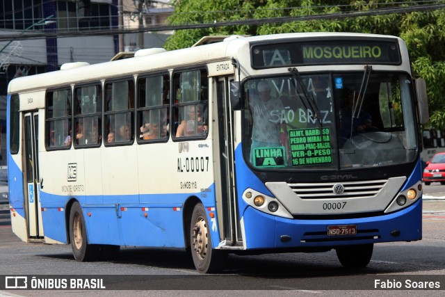 Auto Viação Monte Cristo AL-00007 na cidade de Belém, Pará, Brasil, por Fabio Soares. ID da foto: 10827337.