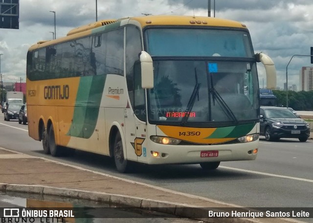 Empresa Gontijo de Transportes 14350 na cidade de São Paulo, São Paulo, Brasil, por Bruno Henrique Santos Leite. ID da foto: 10825845.