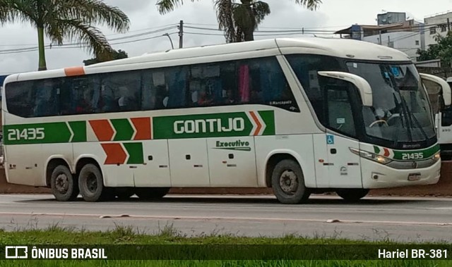 Empresa Gontijo de Transportes 21435 na cidade de Betim, Minas Gerais, Brasil, por Hariel BR-381. Número da foto: #10825829.