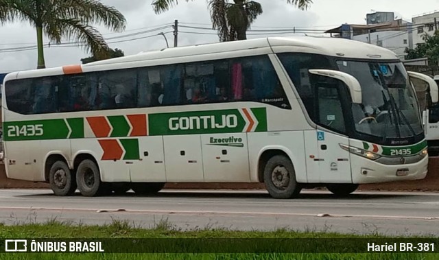 Empresa Gontijo de Transportes 21435 na cidade de Betim, Minas Gerais, Brasil, por Hariel BR-381. ID da foto: 10825829.