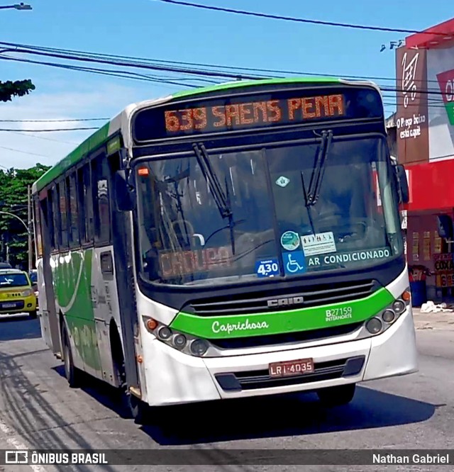 Caprichosa Auto Ônibus B27159 na cidade de Rio de Janeiro, Rio de Janeiro, Brasil, por Nathan Gabriel. Número da foto: #10825486.