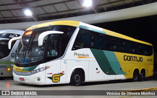 Empresa Gontijo de Transportes 21445 na cidade de Marília, São Paulo, Brasil, por Vinicius de Oliveira Munhoz. ID da foto: 10828807.