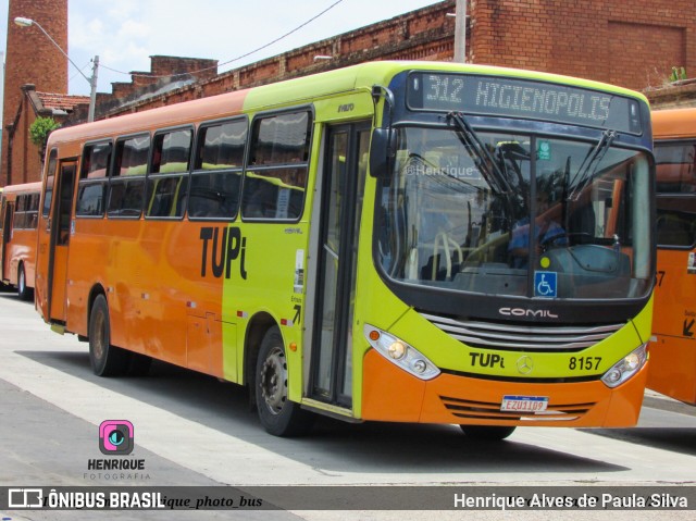 TUPi Transportes Urbanos Piracicaba 8157 na cidade de Piracicaba, São Paulo, Brasil, por Henrique Alves de Paula Silva. ID da foto: 10829455.