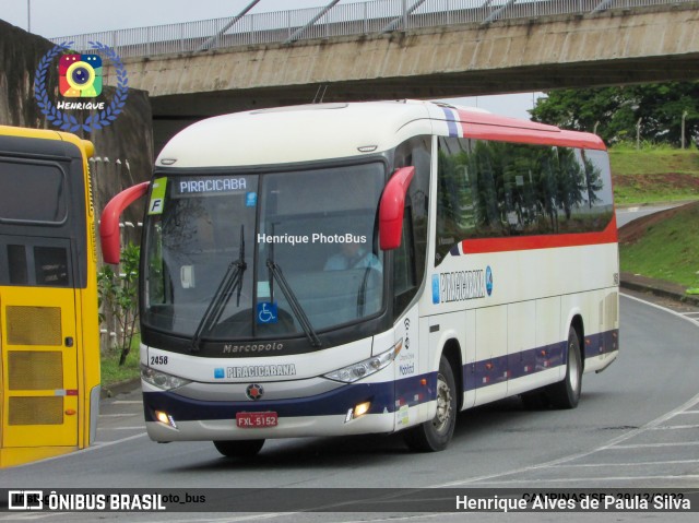 Viação Piracicabana 2458 na cidade de Campinas, São Paulo, Brasil, por Henrique Alves de Paula Silva. ID da foto: 10829545.