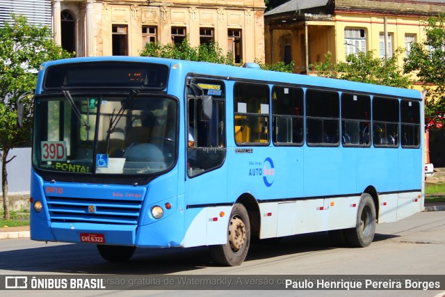 São Jorge Auto Bus 0910 na cidade de Ponte Nova, Minas Gerais, Brasil, por Paulo Henrique Pereira Borges. ID da foto: 10830899.