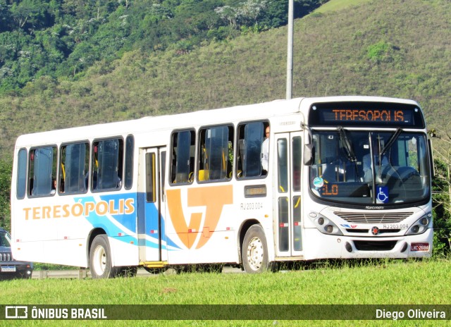 Viação Teresópolis RJ 203.004 na cidade de Guapimirim, Rio de Janeiro, Brasil, por Diego Oliveira. ID da foto: 10831159.