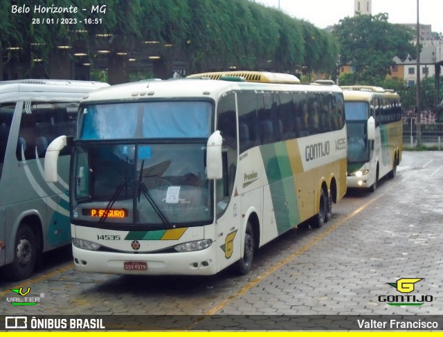 Empresa Gontijo de Transportes 14535 na cidade de Belo Horizonte, Minas Gerais, Brasil, por Valter Francisco. ID da foto: 10829330.