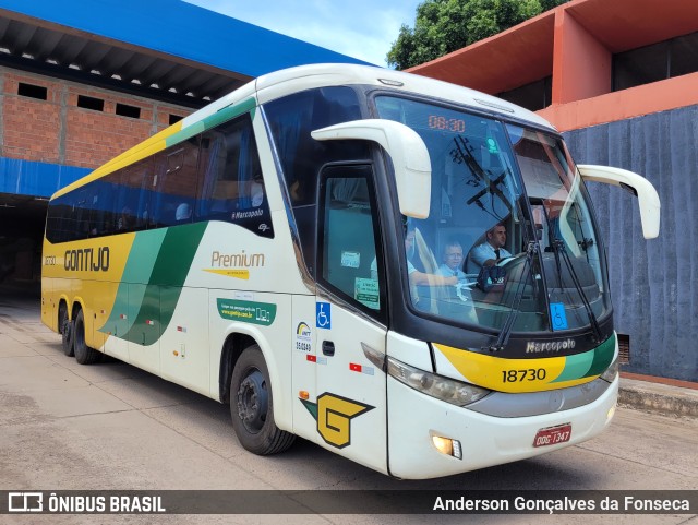 Empresa Gontijo de Transportes 18730 na cidade de Cuiabá, Mato Grosso, Brasil, por Anderson Gonçalves da Fonseca. ID da foto: 10828953.