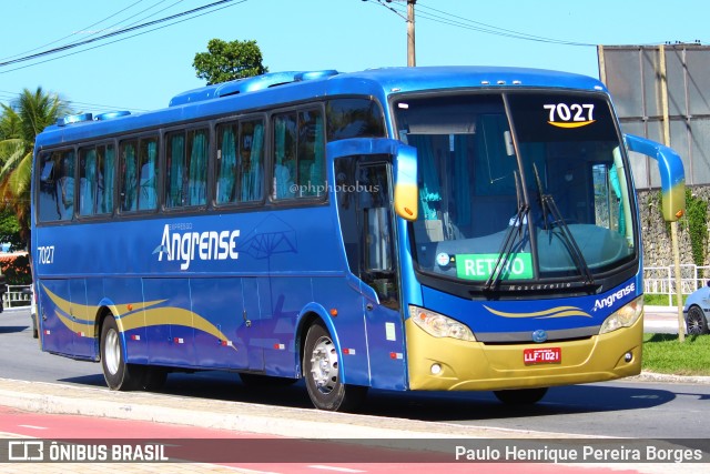 Expresso Angrense 7027 na cidade de Angra dos Reis, Rio de Janeiro, Brasil, por Paulo Henrique Pereira Borges. ID da foto: 10830732.