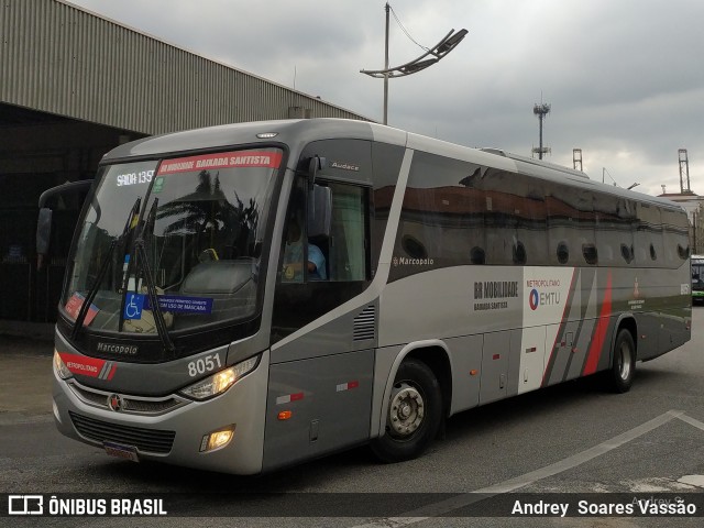 BR Mobilidade Baixada Santista 8051 na cidade de Santos, São Paulo, Brasil, por Andrey  Soares Vassão. Número da foto: #10828946.