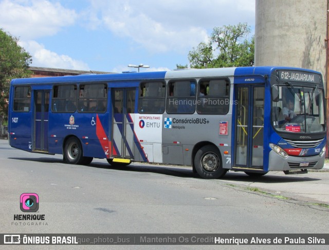 Expresso Metrópolis Transportes e Viagens 1437 na cidade de Campinas, São Paulo, Brasil, por Henrique Alves de Paula Silva. ID da foto: 10829540.