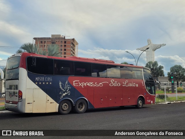 Expresso São Luiz 7160 na cidade de Rio Verde, Goiás, Brasil, por Anderson Gonçalves da Fonseca. ID da foto: 10828906.