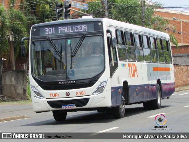 TUPi Transportes Urbanos Piracicaba 8481 na cidade de Piracicaba, São Paulo, Brasil, por Henrique Alves de Paula Silva. Número da foto: #10829488.