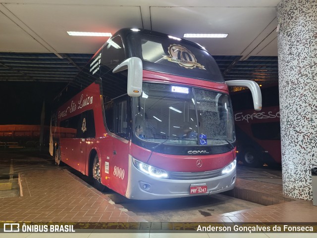 Expresso São Luiz 8000 na cidade de Jataí, Goiás, Brasil, por Anderson Gonçalves da Fonseca. Número da foto: #10828926.