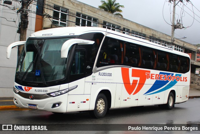 Viação Teresópolis RJ 203.030 na cidade de Teresópolis, Rio de Janeiro, Brasil, por Paulo Henrique Pereira Borges. Número da foto: #10830804.