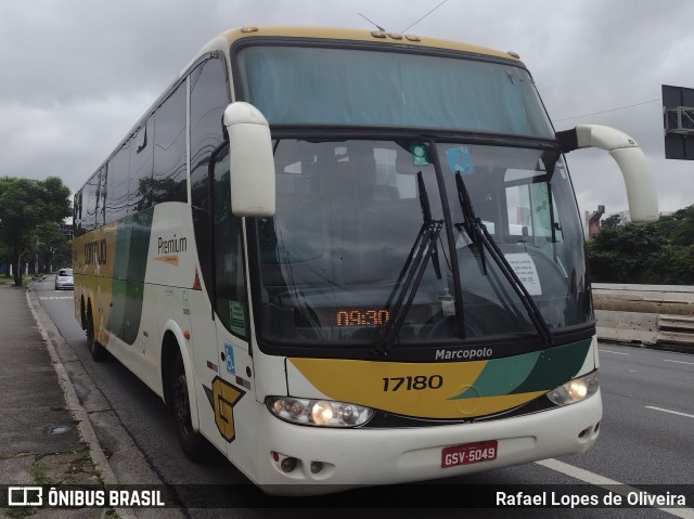 Empresa Gontijo de Transportes 17180 na cidade de São Paulo, São Paulo, Brasil, por Rafael Lopes de Oliveira. ID da foto: 10738773.