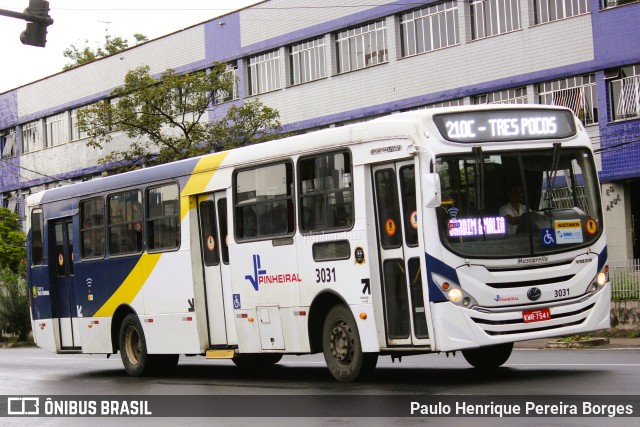 Viação Pinheiral 3031 na cidade de Volta Redonda, Rio de Janeiro, Brasil, por Paulo Henrique Pereira Borges. Número da foto: #10741334.