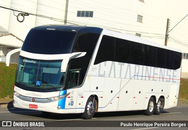 Auto Viação Catarinense 3377 na cidade de Curitiba, Paraná, Brasil, por Paulo Henrique Pereira Borges. Número da foto: #10741428.