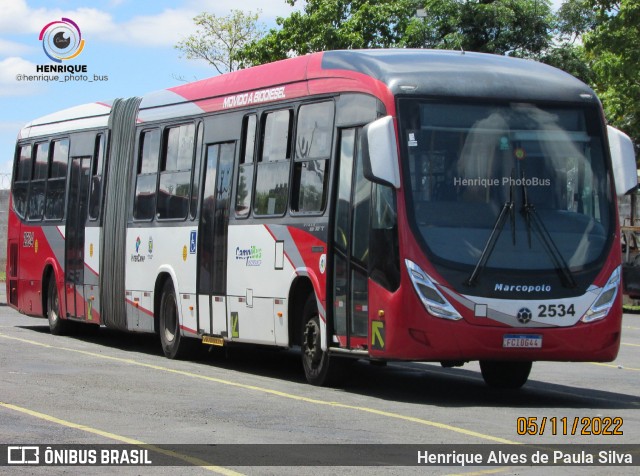 Expresso CampiBus 2534 na cidade de Campinas, São Paulo, Brasil, por Henrique Alves de Paula Silva. Número da foto: #10740935.