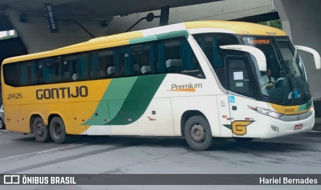 Empresa Gontijo de Transportes 21425 na cidade de Belo Horizonte, Minas Gerais, Brasil, por Hariel Bernades. ID da foto: 10738452.