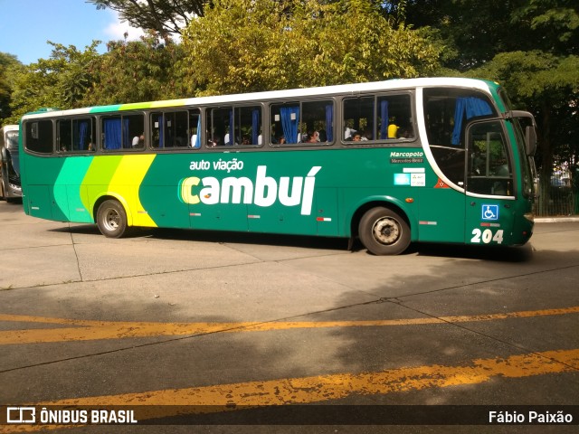 Auto Viação Cambuí 204 na cidade de São Paulo, São Paulo, Brasil, por Fábio Paixão. ID da foto: 10739082.