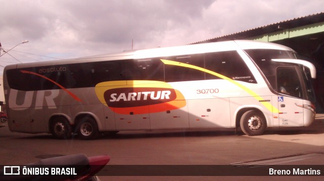 Saritur - Santa Rita Transporte Urbano e Rodoviário 30700 na cidade de Capelinha, Minas Gerais, Brasil, por Breno Martins. ID da foto: 10739401.