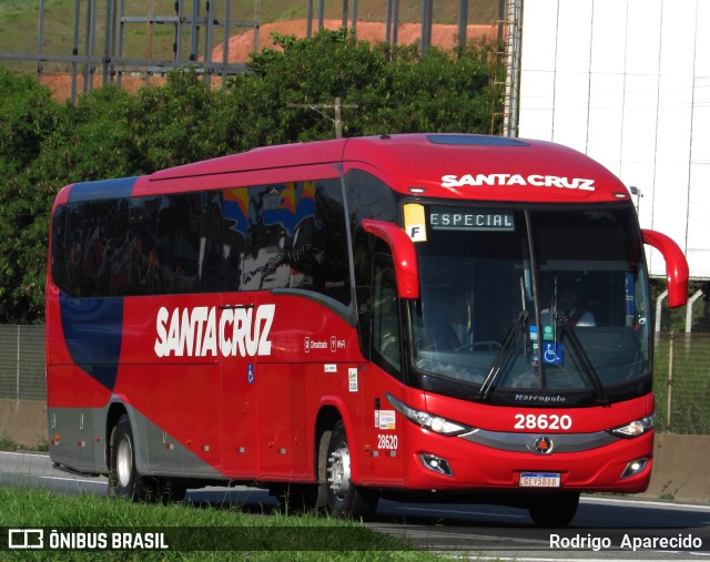 Viação Santa Cruz 28620 na cidade de Aparecida, São Paulo, Brasil, por Rodrigo  Aparecido. Número da foto: #10741171.