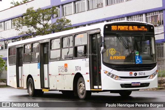 Viação Cidade do Aço 5016 na cidade de Volta Redonda, Rio de Janeiro, Brasil, por Paulo Henrique Pereira Borges. Número da foto: #10741318.