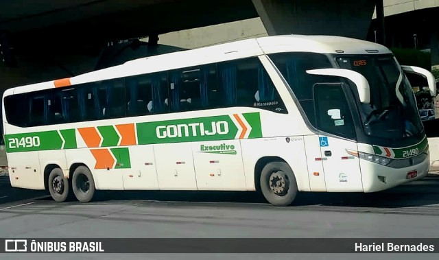 Empresa Gontijo de Transportes 21490 na cidade de Belo Horizonte, Minas Gerais, Brasil, por Hariel Bernades. Número da foto: #10738475.