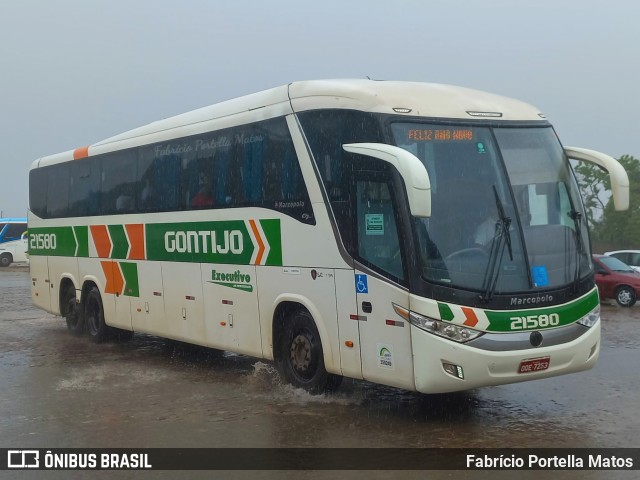 Empresa Gontijo de Transportes 21580 na cidade de Vitória da Conquista, Bahia, Brasil, por Fabrício Portella Matos. ID da foto: 10745945.