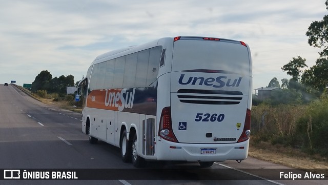 Unesul de Transportes 5260 na cidade de Rio Grande, Rio Grande do Sul, Brasil, por Felipe Alves. ID da foto: 10741989.