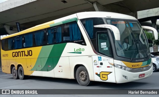 Empresa Gontijo de Transportes 16070 na cidade de Belo Horizonte, Minas Gerais, Brasil, por Hariel Bernades. ID da foto: 10743886.