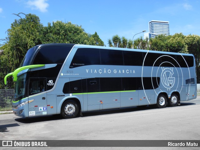 Viação Garcia 8723 na cidade de Curitiba, Paraná, Brasil, por Ricardo Matu. ID da foto: 10743630.