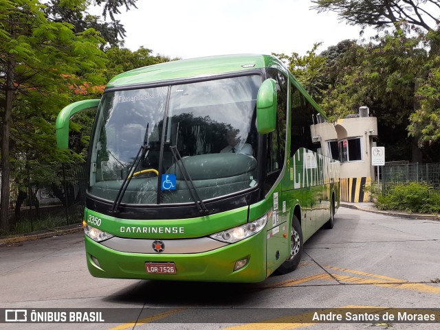 Auto Viação Catarinense 3350 na cidade de São Paulo, São Paulo, Brasil, por Andre Santos de Moraes. Número da foto: #10743637.