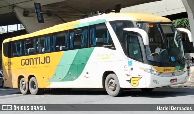 Empresa Gontijo de Transportes 18330 na cidade de Belo Horizonte, Minas Gerais, Brasil, por Hariel Bernades. ID da foto: 10743937.