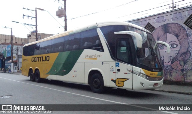 Empresa Gontijo de Transportes 18735 na cidade de Santos, São Paulo, Brasil, por Moiséis Inácio. ID da foto: 10743895.