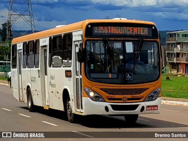 Auto Viação Marechal Brasília 442411 na cidade de Samambaia, Distrito Federal, Brasil, por Brenno Santos. ID da foto: 10743907.