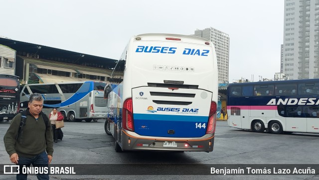 Buses Diaz 144 na cidade de Estación Central, Santiago, Metropolitana de Santiago, Chile, por Benjamín Tomás Lazo Acuña. ID da foto: 10744897.