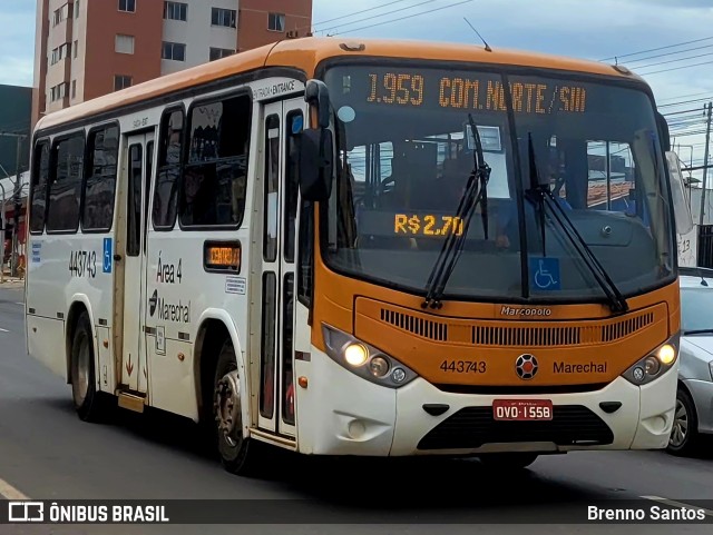 Auto Viação Marechal Brasília 443743 na cidade de Taguatinga, Distrito Federal, Brasil, por Brenno Santos. Número da foto: #10742499.