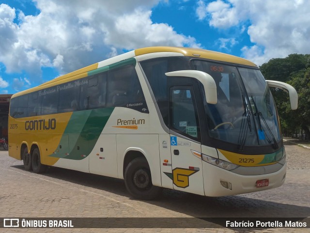 Empresa Gontijo de Transportes 21275 na cidade de Vitória da Conquista, Bahia, Brasil, por Fabrício Portella Matos. ID da foto: 10745739.