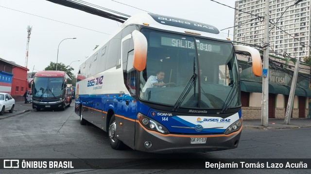 Buses Diaz 144 na cidade de Estación Central, Santiago, Metropolitana de Santiago, Chile, por Benjamín Tomás Lazo Acuña. ID da foto: 10744890.