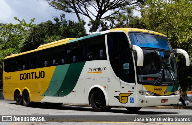 Empresa Gontijo de Transportes 14610 na cidade de São Paulo, São Paulo, Brasil, por José Vitor Oliveira Soares. ID da foto: 10742764.