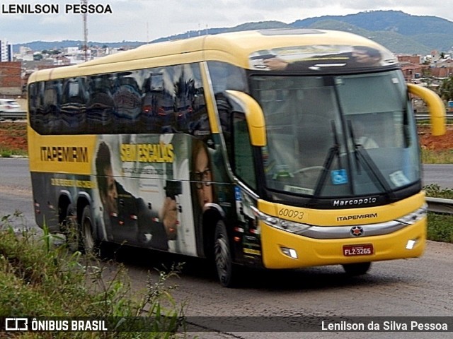 Viação Itapemirim 60093 na cidade de Caruaru, Pernambuco, Brasil, por Lenilson da Silva Pessoa. ID da foto: 10742325.