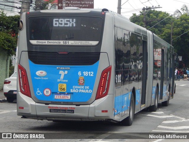 Viação Grajaú S.A. 6 1812 na cidade de São Paulo, São Paulo, Brasil, por Nicolas Matheusz. Número da foto: #10749541.