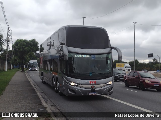 Auto Viação 1001 RJ 108.080 na cidade de São Paulo, São Paulo, Brasil, por Rafael Lopes de Oliveira. ID da foto: 10746560.