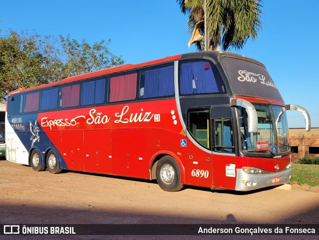 Expresso São Luiz 6890 na cidade de Rondonópolis, Mato Grosso, Brasil, por Anderson Gonçalves da Fonseca. ID da foto: 10746400.