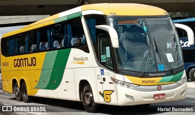 Empresa Gontijo de Transportes 19250 na cidade de Belo Horizonte, Minas Gerais, Brasil, por Hariel Bernades. ID da foto: 10748791.